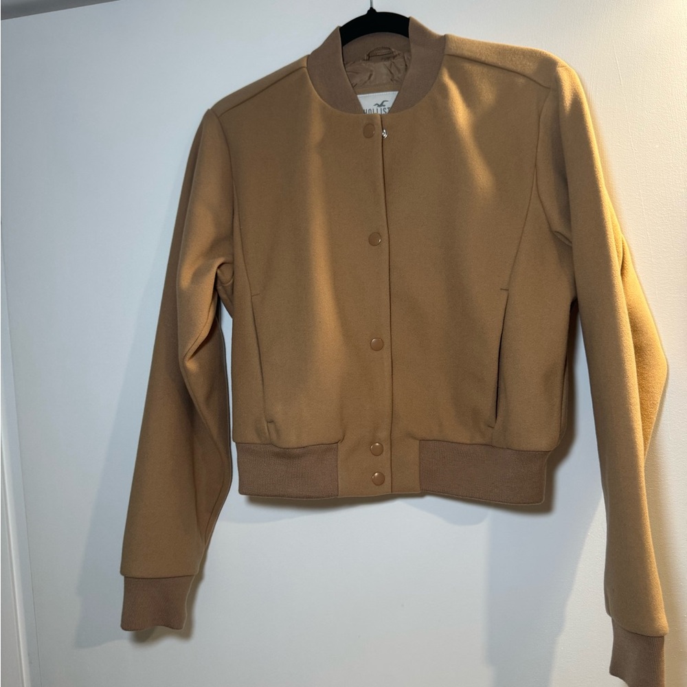 Hollister Women's Camel Bomber Jacket